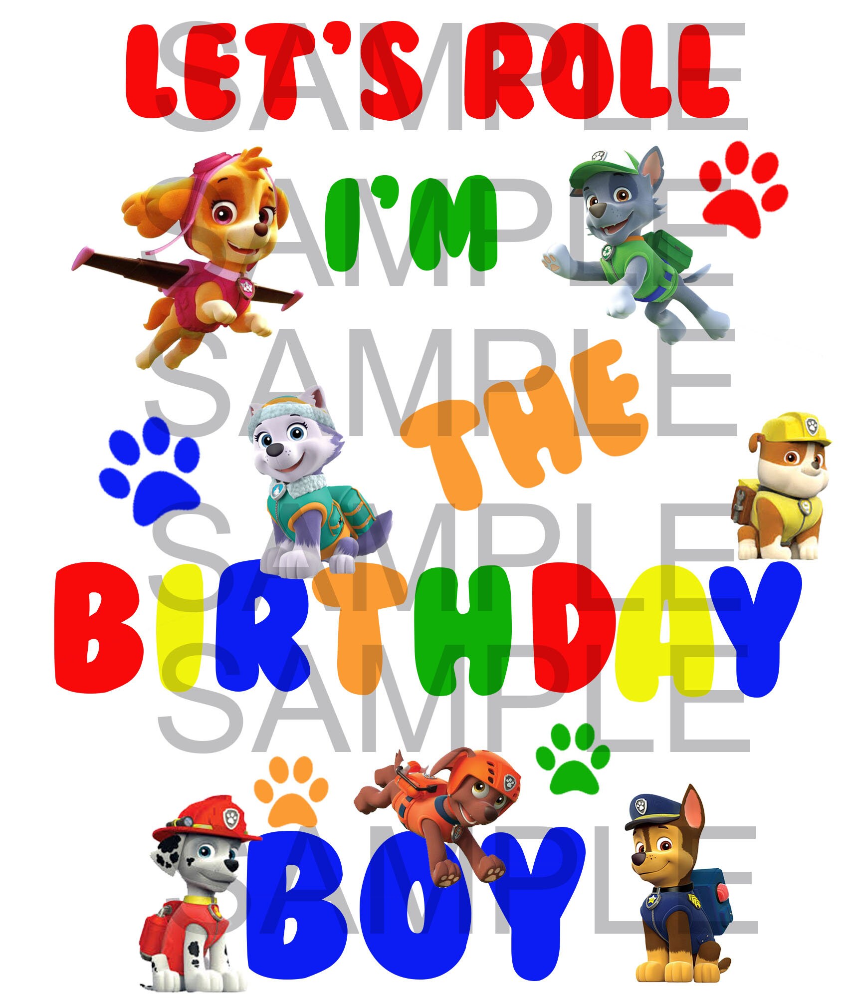 Paw Patrol Printable Birthday Image