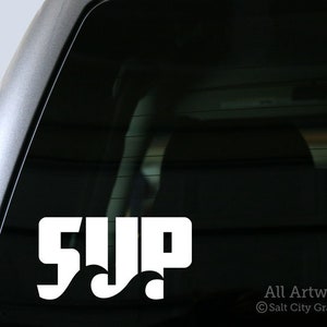 SUP Decal, Stand Up Paddle Board Sticker - Water Sports, Recreation, Waves, Paddle Fast - Vinyl, Car Decal, Bumper Sticker, Laptop Decal