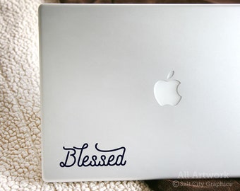 Blessed Decal, Blessings Sticker - Grateful, Content, Thankful Heart, Gratitude to God - Vinyl, Car Decal, Laptop Sticker, Journal Decal