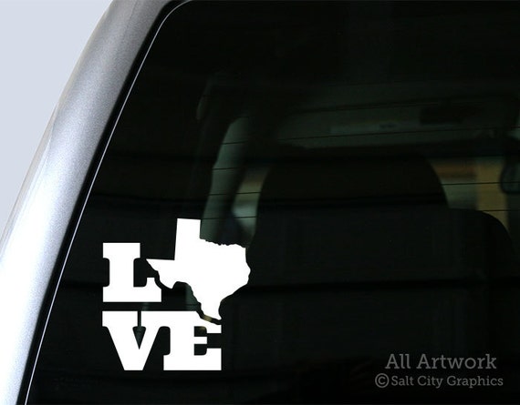 With Love Texas Decal With Love Texas Decal