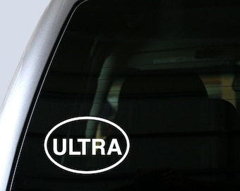 ULTRA Decal, Ultra Marathon Sticker - Long Distance Runner, Racing, Endurance Running - Vinyl, Car Decal, Bumper Sticker, Laptop Decal