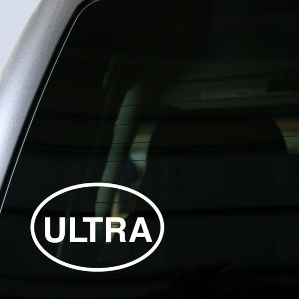 ULTRA Decal, Ultra Marathon Sticker - Long Distance Runner, Racing, Endurance Running - Vinyl, Car Decal, Bumper Sticker, Laptop Decal