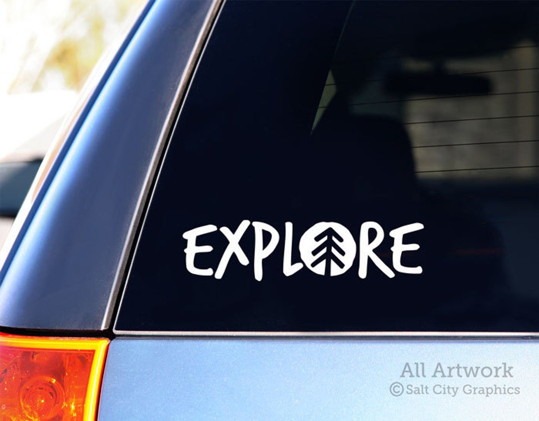 Explore Decal, Explorer Sticker - Outdoor Recreation, Adventure, Pine ...