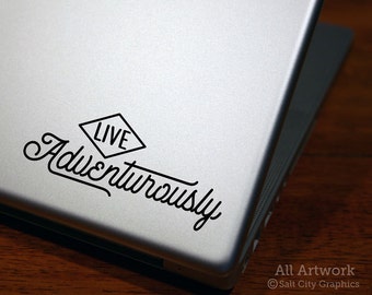 Live Adventurously Decal, Adventure Life Sticker - Don't Hold Back - Vinyl, Laptop Decal, Car Window Decal, Bumper Sticker, Planner Sticker