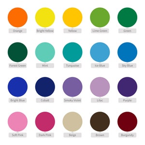 Image of color palette for Salt City Graphics decals, showing 28 color options