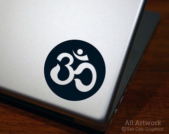 Om Symbol Decal, Aum Sticker - Meditation, Symbol, Hindu, Zen, Yoga, Peace - Vinyl, Laptop Sticker, Decal for MacBook, Water Bottle Sticker