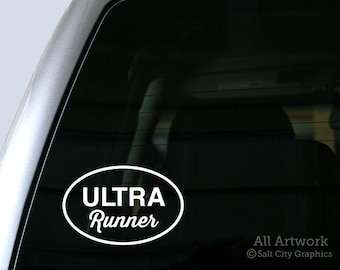 Ultra Runner Decal, Distance Running Sticker - Endurance Racing, Long Distance, Marathon - Vinyl - Car Decal, Bumper Sticker, Laptop Sticker