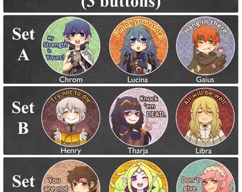 Fire Emblem: Awakening - Motivational Button Sets