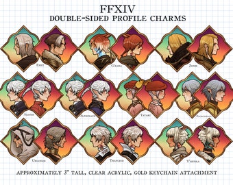 FFXIV Double-Sided Profile Charms