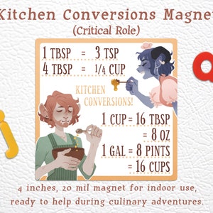 Imán de conversiones de cocinas de Critical Role