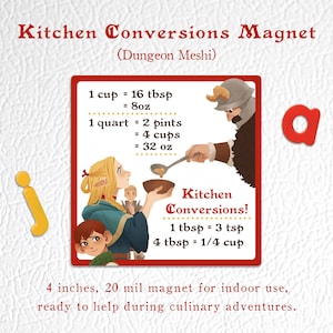 Dungeon Meshi Kitchen Conversions Magnet