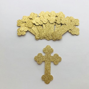 Découpes de papier croix-croix formes découpées-confettis de papier de communion-baptême croix découpes de papier-baptême croix Die Cut 12 pccs
