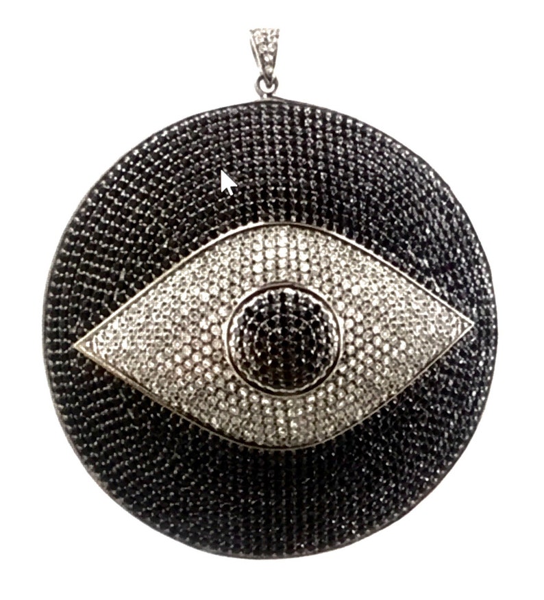Extra Large Evil Eye Pendant Etsy