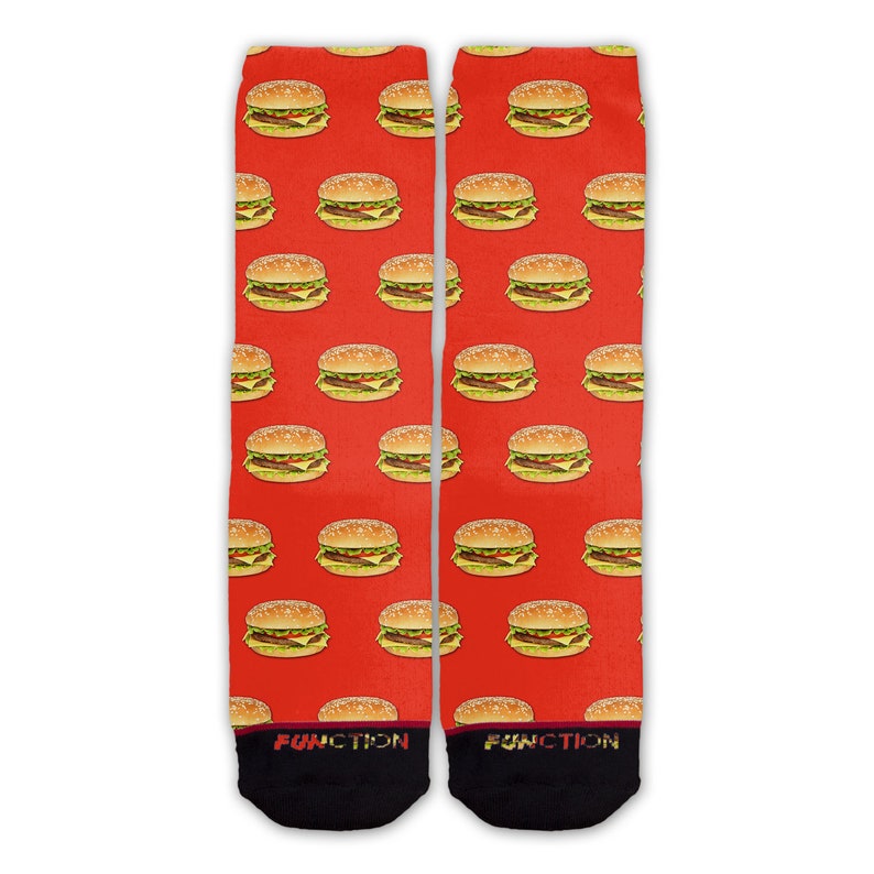 Realistic Cheeseburger Pattern Fashion Socks Function