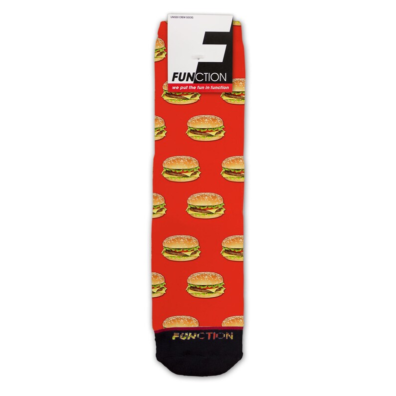 Realistic Cheeseburger Pattern Fashion Socks Function