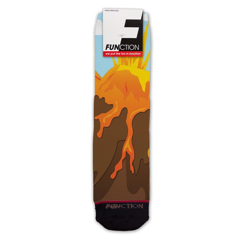 Function Volcano Lava Eruption Fashion Socks