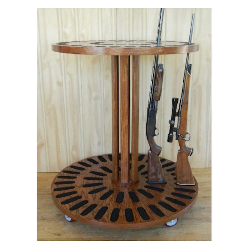 Rotating Gun Rack 48gun Solid Oak Worlds Biggest Production Etsy