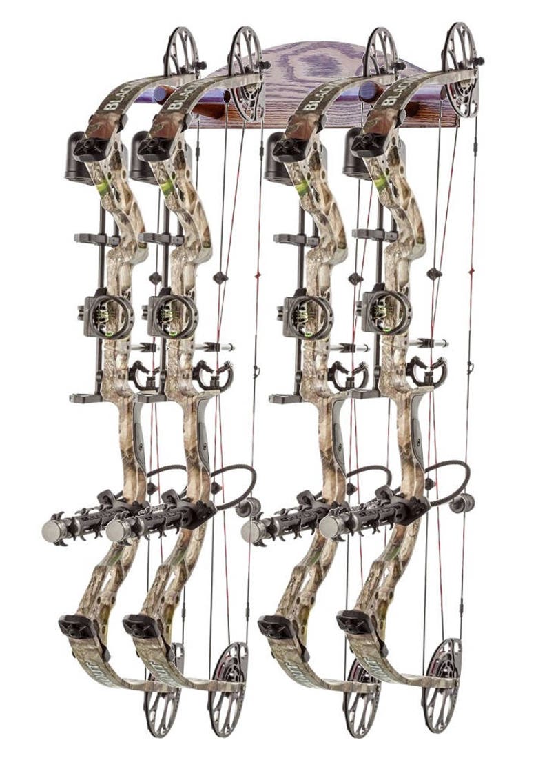 Compound Bow Recurve 4 Place Wall Display Rack