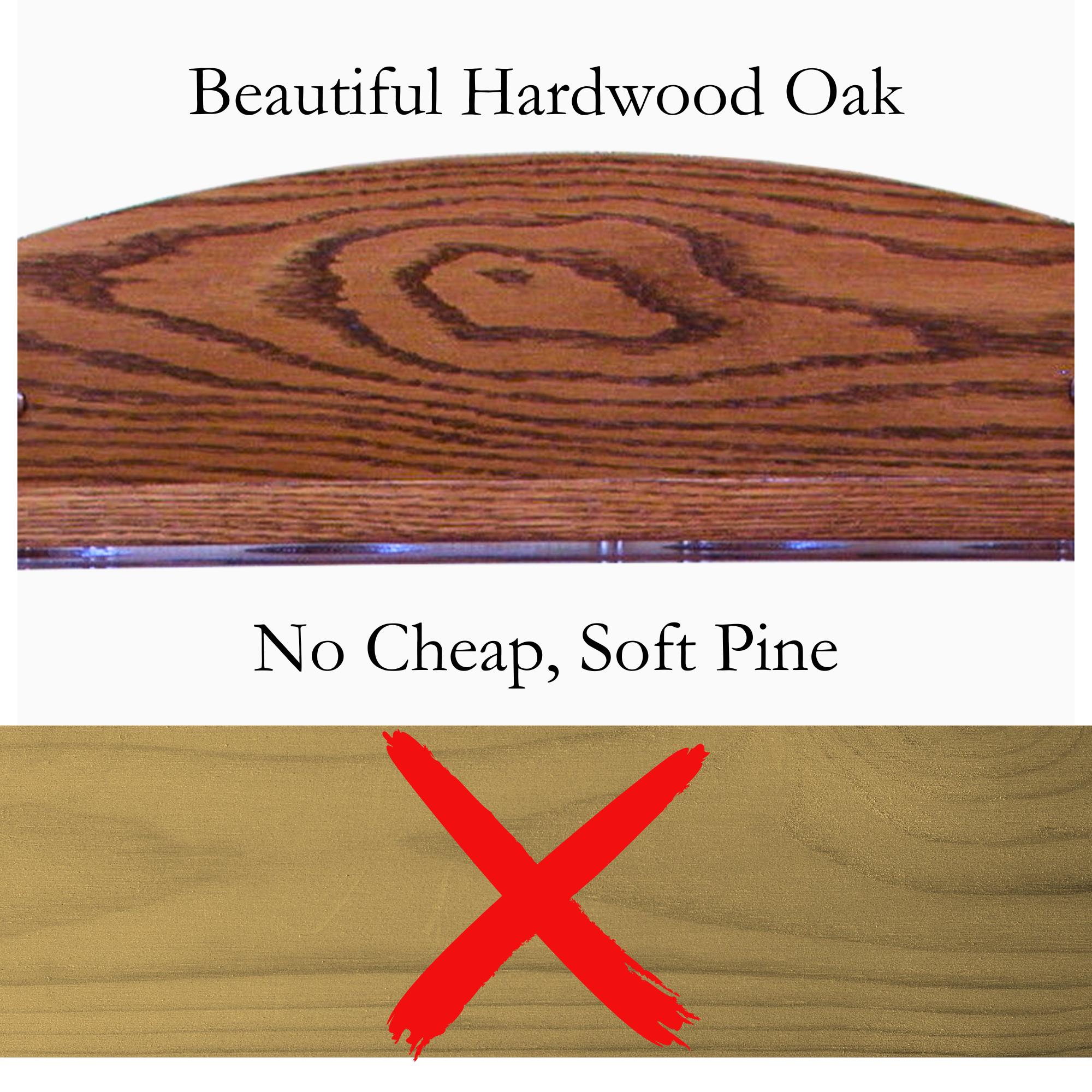 Solid Oak Hat Rack Wall Mount Baseball Cap Display Rack, Holds 12 Hats ...