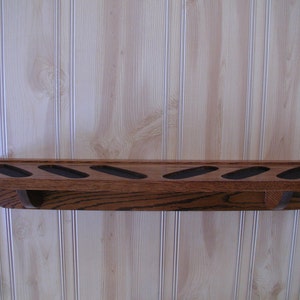 Gun Rack 6-gun Solid Oak Vertical Wall Display image 3