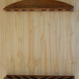 Gun Rack 8-Gun Solid Oak Wall Display for Rifles and Shotguns | Etsy