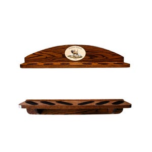 Personalized Rifle Rack 6-Gun Wood Vertical Wall Display for Rifles and Shotguns