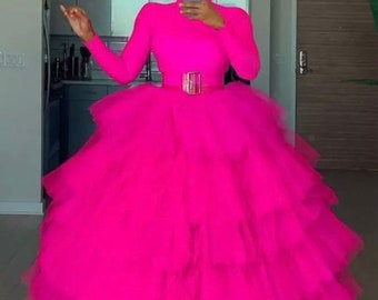 layered puffy dress