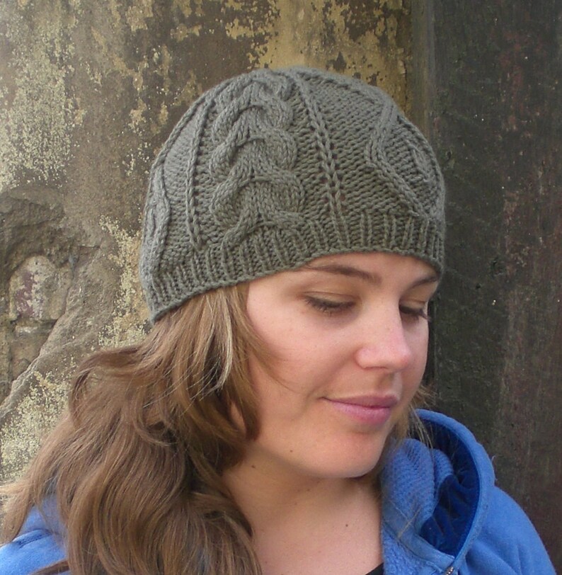 Knitting PATTERN Knit Beanie Pattern Aran Islands Style Men Etsy