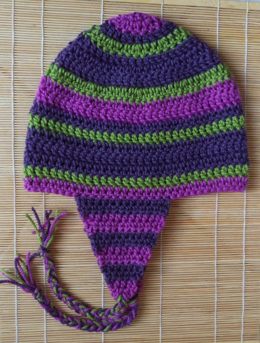 Crochet PATTERN Crochet Beanie With Ear Flaps Pattern Winter Etsy