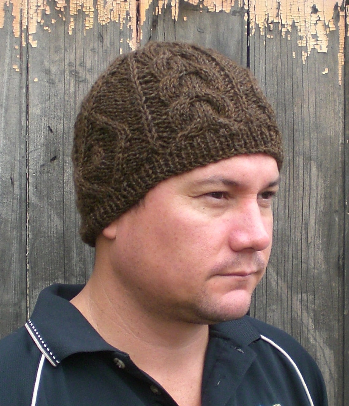 Knitting PATTERN Knit Beanie Pattern Aran Islands Style Men Etsy