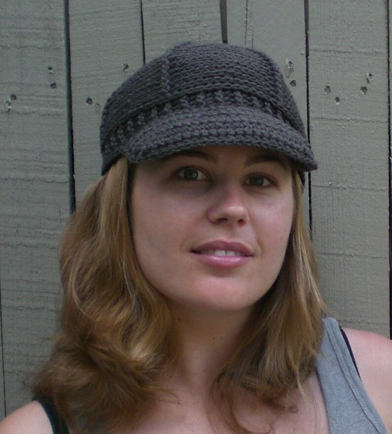 Crochet PATTERN Cap Hat With Bill Crochet Sun Visor Hat Etsy