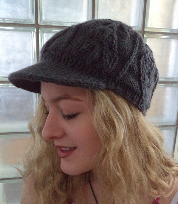 Knitting PATTERN Visor cap knit pattern for men and women Etsy