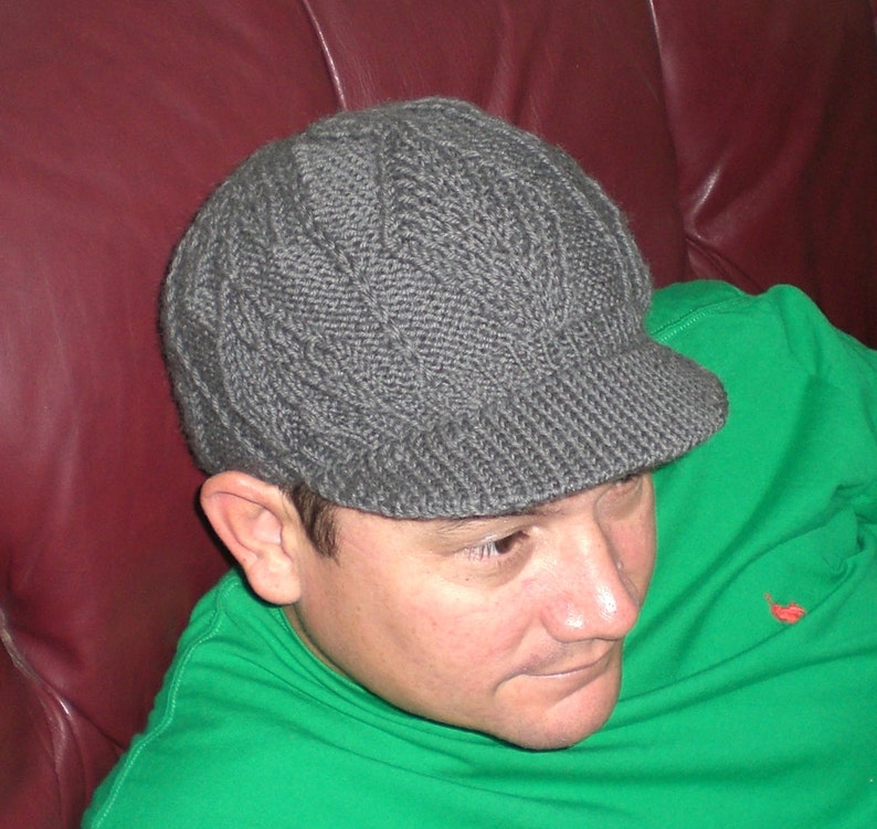 Knitting PATTERN Visor Beanie Knit Pattern for Men and Women Etsy