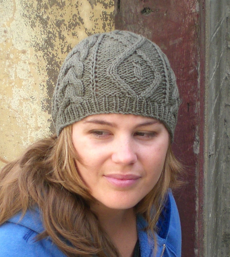 Knitting PATTERN Knit Beanie Pattern Aran Islands Style Men Etsy