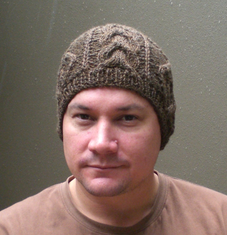 Knitting PATTERN, Cable Knit Beanie Pattern for Women and Men