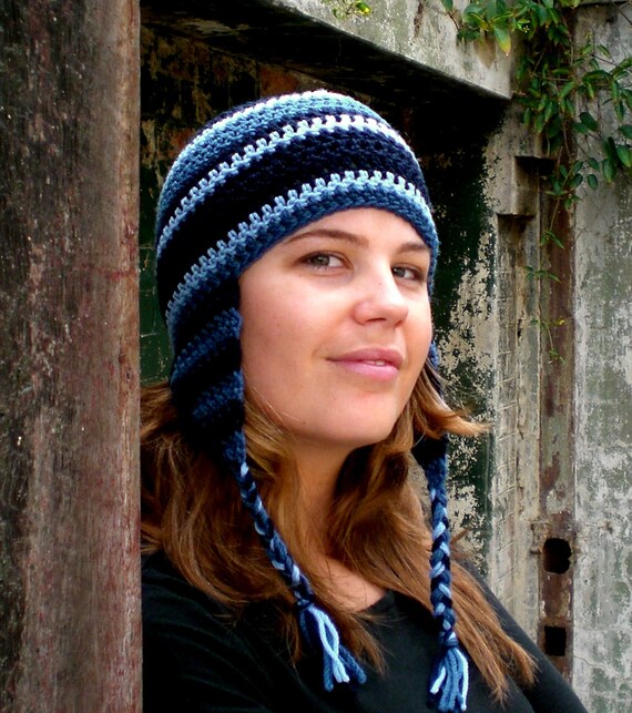 crochet beanie hat with ear flaps pattern