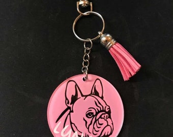 Bulldoggen Schlüsselanhänger Keyholder Geschenk Hundekopf Individuell