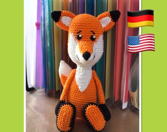 Crochet pattern/ crochet instructions Fox/Fox Caesar in German and English