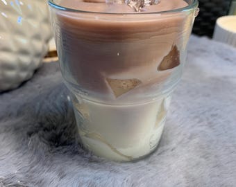 Vela Ice café latte en vaso I decoración I regalo I souvenir | Vela | Sostenible | vela perfumada