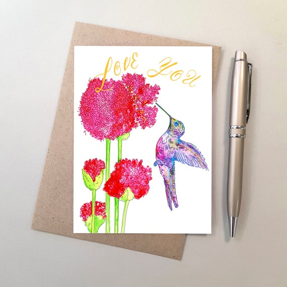 Hummingbird Love ~ Greeting Card
