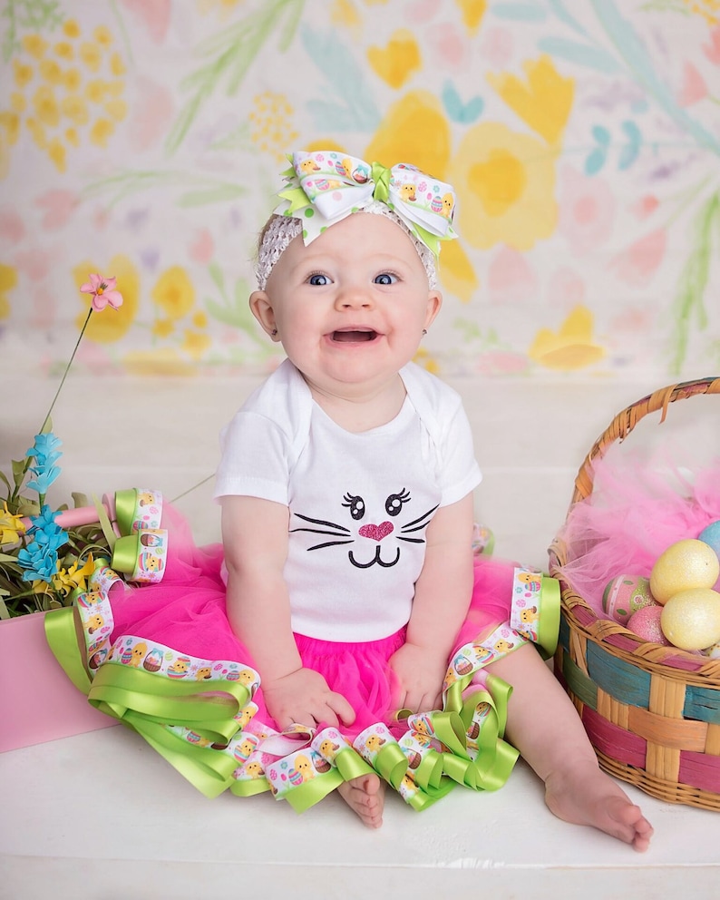 Easter Outfit Baby Tutu Baby Photo Prop Pink Tutu Easter Tutu Easter Dress Baby/'s First Easter