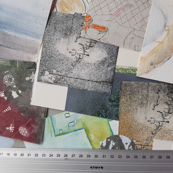 Wonder bag Scrap-Booking faire collage scrap papier belles gravures originales aquarelle gravure sur bois