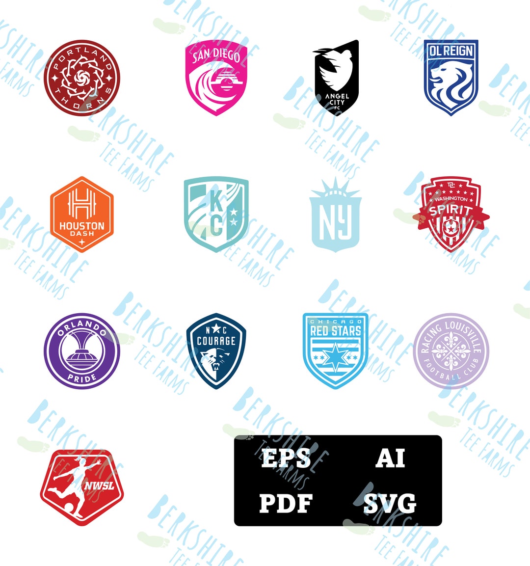 NWSL Team Logos Vector Files Etsy