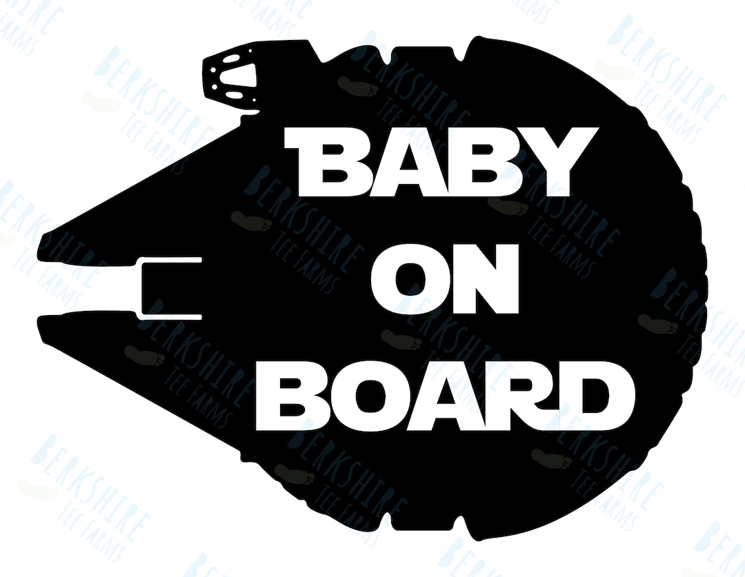 Star Wars Millennium Falcon Baby on Board Sticker - Etsy