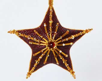 Peyote Embellished Star Pattern