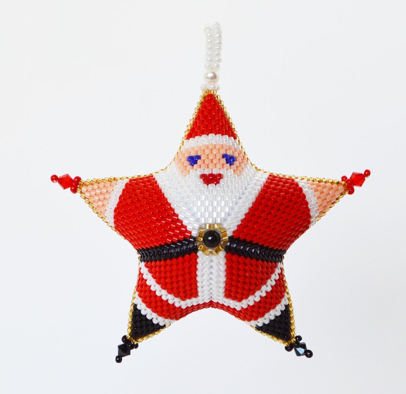 Peyote 3-D Santa Star-medium Pattern - Etsy