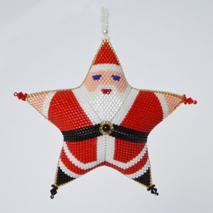Peyote Santa Star-Large Pattern