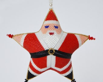 Peyote Santa Star-Large Pattern