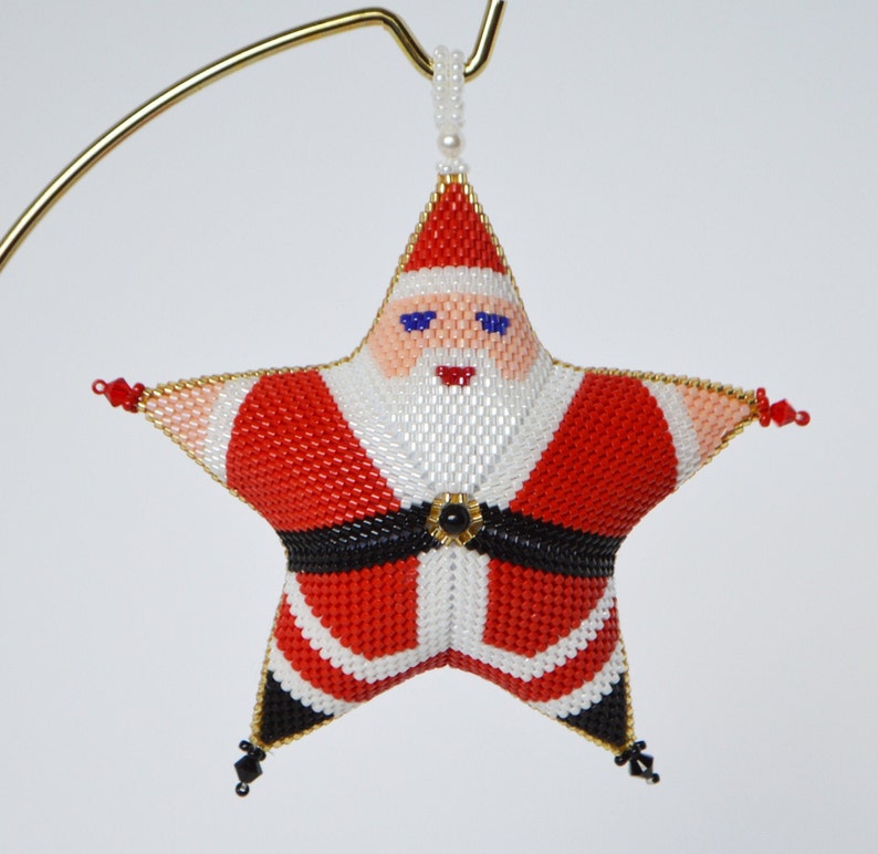 Peyote Santa Star-large Pattern - Etsy
