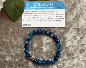 BLUE AGATE BRACELET